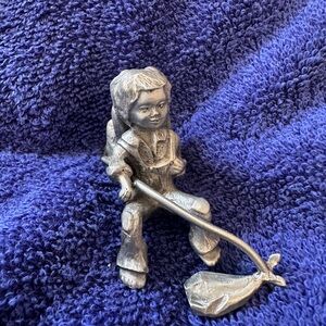 Silver Boy Figurine with Shovel - Home Accents Decor